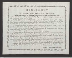 Reglement der Herzoglich-Wirtembergischen Hoftrauer, auf das erfolgte Absterben der Höchstseligen verwittweten Frau Herzogin Mutter Königlichen Hoheit : welche von Sonntag den 11. März 1798 an, durch 24 Wochen getragen ... wird ...