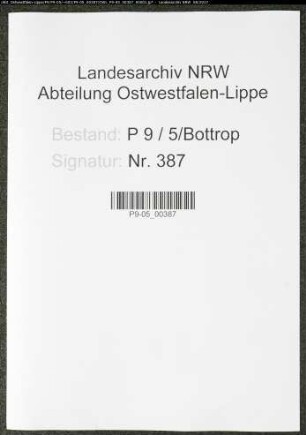 Sterberegister Standesamt Bottrop