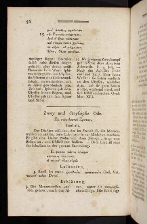 56-59, Zwey und dreysigste Ode