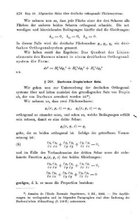 § 268. Darboux-Dupin'scher Satz.