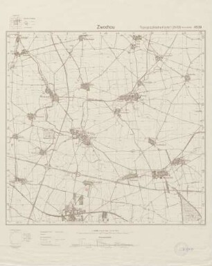 4539 Zwochau, Topographische Karte 1:25000 (4cm - Karte)