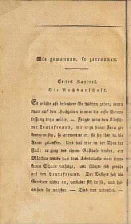 Wie gewonnen, so zerronnen