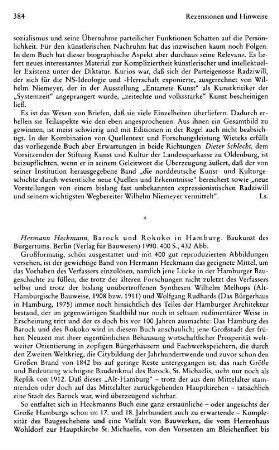 Heckmann, Hermann :: Barock und Rokoko in Hamburg, Baukunst des Bürgertums : Berlin, Verlag für Bauwesen, 1990