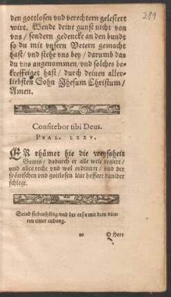 Confitebor tibi Deus. Psal. LXXV.