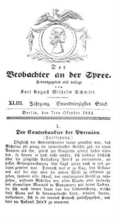 41. Stueck, 7. Oktober 1844