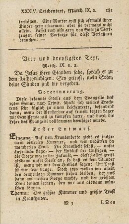Vier und dreysigster Text
