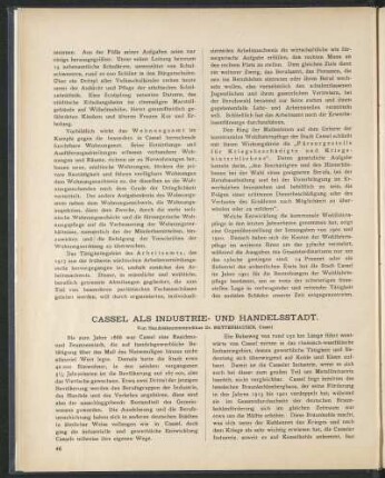 Cassel als Industrie- und Handelsstadt
