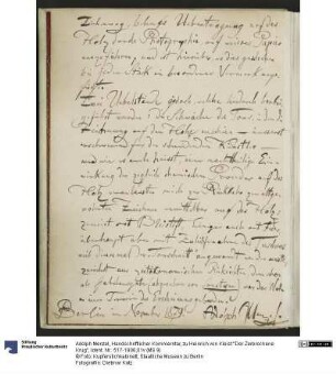 Handschriftlicher Kommerntar, zu Heinrich von Kleist "Der Zerbrochene Krug"