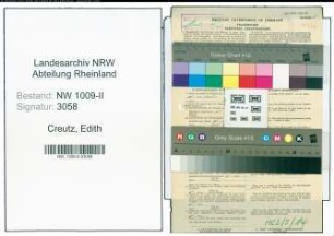 Entnazifizierung Edith Creutz , geb. 24.04.1913 (Aerztin)