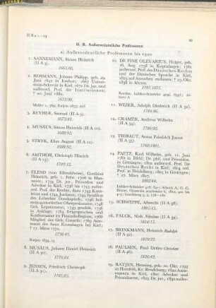 a) Außerordentliche Professoren bis 1920