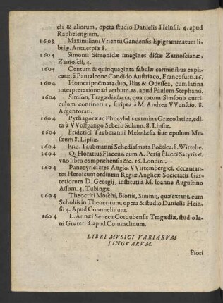 Libri Musici Variarum Linguarum.