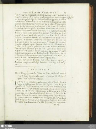 Chapitre VI. De la Congregation des Oblats de saint Ambroise, avec la Vie de saint Charles Borromée, Cardinal & Archevêque de Milan, leur Fondateur