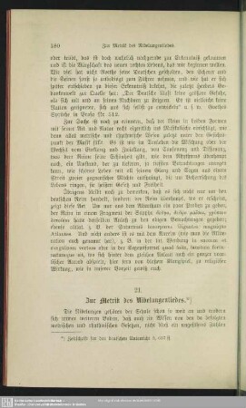 21. Zur Metrik des Nibelungenliedes