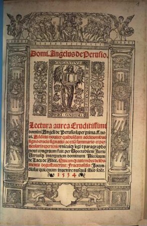 Lectura aurea Eruditissimi domini Angeli de Perusio super prima ff. novi