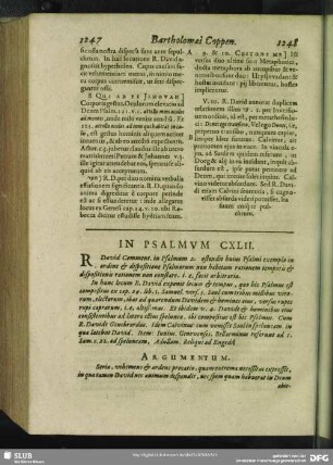 In Psalmum CXLII.[i.e. CXLI.] Psalmus CXLII.[i.e. CXLI.]