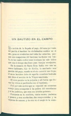 Un bautizo en el campo