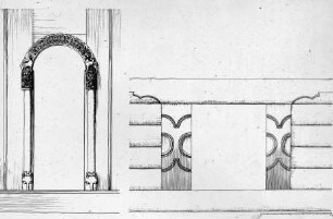 Südportal der Stabkirche von Borgund und Tür eines Lofts vom Gehöft Haatveit in Norgendal