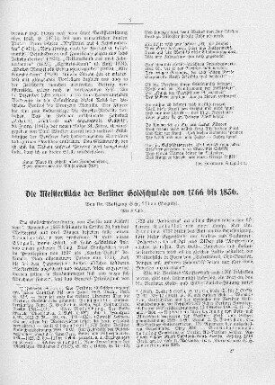 Meisterstücke der Berliner Goldschmiede von 1766 bis 1836