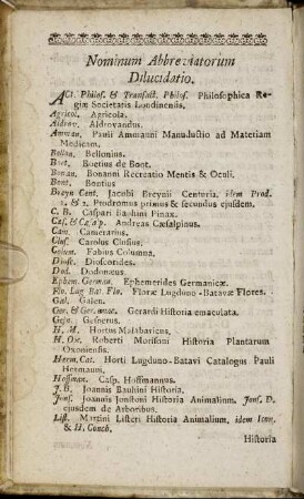Nominum Abbreviatorum Dilucidatio.