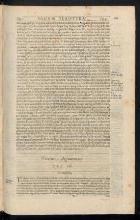 Tertium Argumentum. Cap. III.