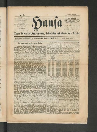No. 145. Sonnabend, den 23. Juli 1853.
