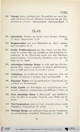 Glas (Nr. 385-437)
