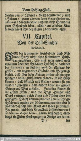 VII. Capitel. Von der Toll-Sucht