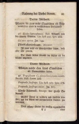 Vierter Abschnitt. Pflanzen welche eben soviel Staubfaden als Blumenblätter haben.
