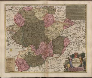 Nova Ducatus Westphaliae Tabula : Accurate descripta et in Satrapias et Dynastias distincte divisa ; [gewidmet] Statibus Patriae