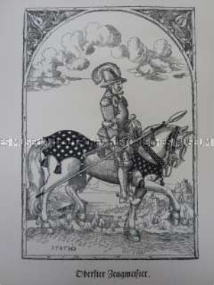 Kriegerdarstellung, Oberster Feldzeugmeister zu Pferde, 1545/1559.