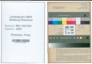 Entnazifizierung Franz Pohlmann , geb. 07.10.1904 (Schlosser)