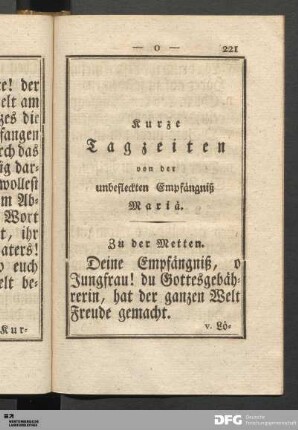 Tagzeiten.