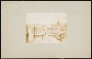 Großherzogliches Museum, Darmstadt Ausführungsprojekt ab 1896: Perspektivische Ansicht (Vogelschau)