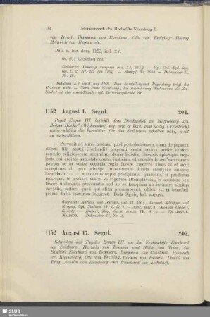 204. 1152, August 1. Segni