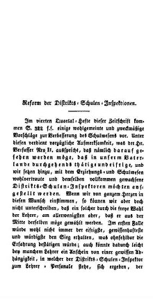 Reform der Distrikts-Schulen-Inspektionen