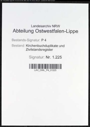 Kirchenbuchduplikat der evangelisch-reformierten Stadtgemeinde Iserlohn (GHT 1865). (Gemeinde: Iserlohn, evangelisch-reformierte Stadtgemeinde)
