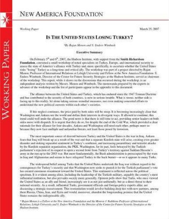 Is the United States losing Turkey?