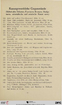 Kunstgewerbliche Gegenstände (Nr. 119-240)