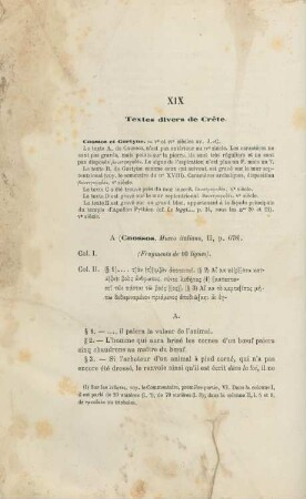 XIX. Textes divers de Crète