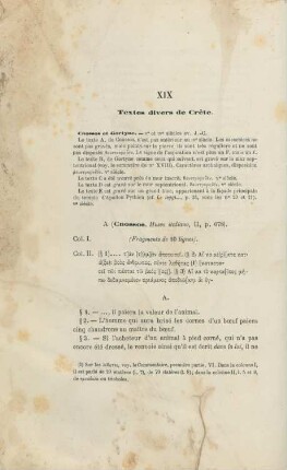 XIX. Textes divers de Crète