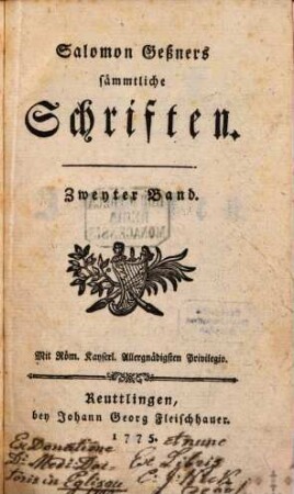 Salomon Geßners Sämmtliche Schriften, 2