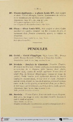 Pendules (Nr. 203-205)