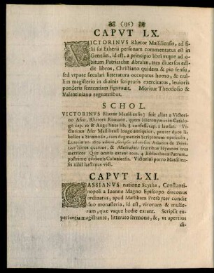 Caput LXI - Caput LXV