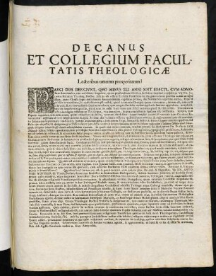 Decanus Et Collegium Facultatis Theologicae Lectoribus omnem prosperitatem!