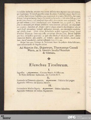 Elenchus Titulorum