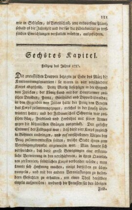Sechstes Kapitel. Feldzug des Jahres 1757