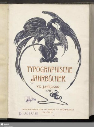 20.1899: Typographische Jahrbücher : verbunden mit d. Mitteilungen für photomechanische Reproduktionstechnik