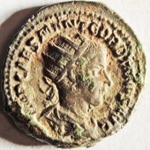 Römische Münze, Nominal Antoninian, Prägeherr Gordianus III., Prägeort Rom, Original