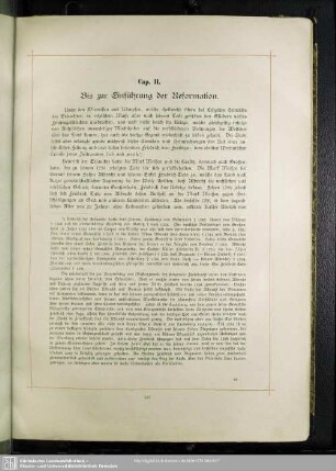 Cap. II. Bis zur Einführung der Reformation