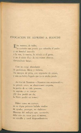 Evocación de Alfredo A. Bianchi